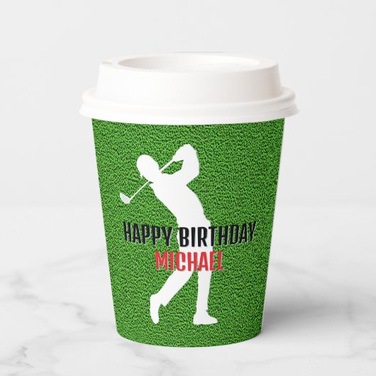 Gobelets En Papier 50e anniversaire sur le thème du golf (Verso)