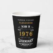 Gobelets En Papier 50th Birthday 1976 Legendary Retro (Recto)