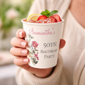 Gobelets En Papier 50th Birthday Party Wildflower