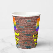 Gobelets En Papier 51e anniversaire : Arc-en-ciel amusant inspiré par (Gauche)