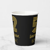 Gobelets En Papier 52e anniversaire : Art Déco Inspiré Look "52" & No (Gauche)