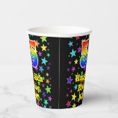 Gobelets En Papier 55e anniversaire : Fun Stars Motif et Rainbow 55 (Droite)
