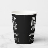 Gobelets En Papier 56e anniversaire — Art Déco Inspiré Look "56" + No (Droite)