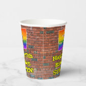 Gobelets En Papier 57e anniversaire : Arc en ciel inspiré par les gra (Droite)