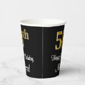 Gobelets En Papier 58e anniversaire - Elégant luxe Faux Gold Look # (Droite)