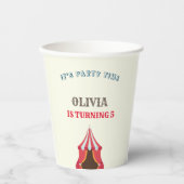 Gobelets En Papier 5 Anniversaire Cirque THÈME PHOTO COLLAGE (Recto)