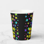 Gobelets En Papier 5e anniversaire : Fun Stars Motif et Rainbow 5 (Gauche)