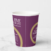 Gobelets En Papier 5e anniversaire mariage anneau rose faits amusants (Droite)