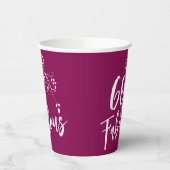 Gobelets En Papier 60 et fabuleux Script Magenta 60e anniversaire (Gauche)