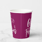 Gobelets En Papier 60 et fabuleux Script Magenta 60e anniversaire (Droite)