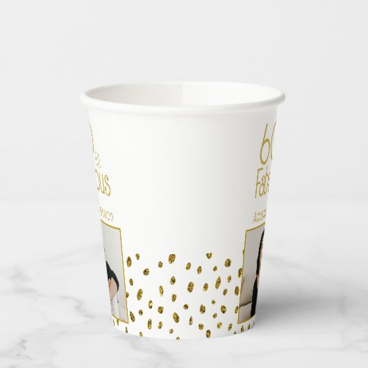 Gobelets En Papier 60 et Fabulous Gold Parties scintillant Photo 60e (Gauche)