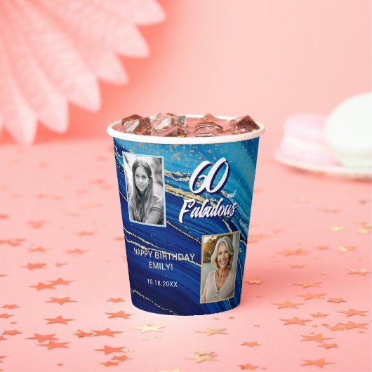 Gobelets En Papier 60 et Fabulous Marble Parties scintillant 2 Photo (Insitu)