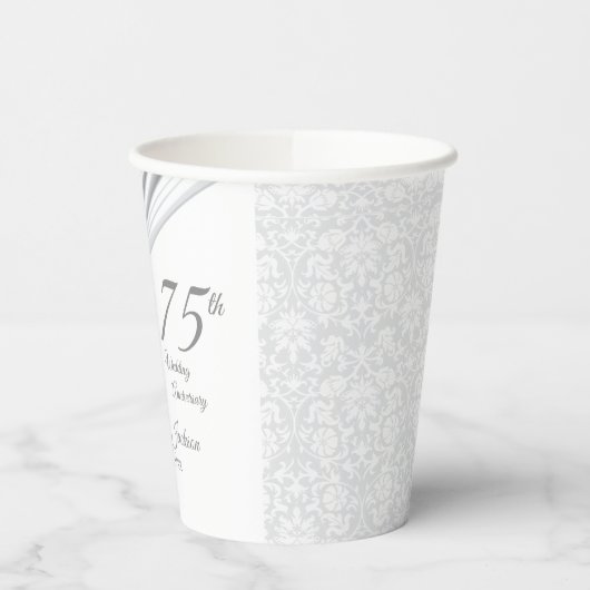 Gobelets En Papier 60e /75e anniversaire du Mariage diamant (Gauche)