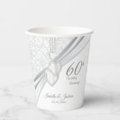 Gobelets En Papier 60e anniversaire du Mariage Diamond (Recto)