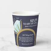 Gobelets En Papier 60e anniversaire mariage bague diamant faits amusa (Verso)