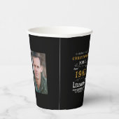 Gobelets En Papier 60e anniversaire Né 1963 Légende Modèle photo (Droite)