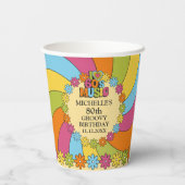 Gobelets En Papier 60s Music Retro Party 80th Birthday Celebration (Verso)