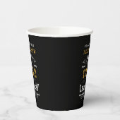 Gobelets En Papier 60th Birthday 1962 Black Gold Ajouter Nom Retro (Gauche)