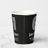 Gobelets En Papier 61e anniversaire — Art Déco Inspiré Look "61" + No (Droite)