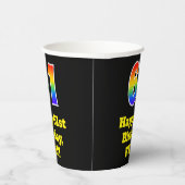 Gobelets En Papier 61e anniversaire : coloré, amusant, excitant, arc- (Droite)