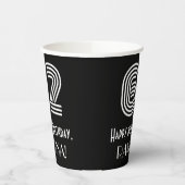 Gobelets En Papier 62e anniversaire — Art Déco Inspiré Look "62" + No (Gauche)