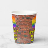 Gobelets En Papier 63e anniversaire : Arc-en-ciel amusant inspiré par (Droite)