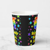 Gobelets En Papier 64e anniversaire : Fun Stars Motif et Rainbow 64 (Gauche)