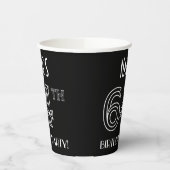 Gobelets En Papier 64e fête d'anniversaire : Style Art Déco + Nom per (Gauche)