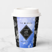 Gobelets En Papier 65e anniversaire de l'élégant Mariage Blue Sapphir (Verso)