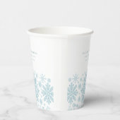 Gobelets En Papier 65e fête d'anniversaire Blue White Snowflake Custo (Droite)