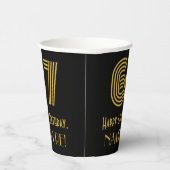 Gobelets En Papier 67e anniversaire : Art Déco Inspiré Look "67" & No (Droite)