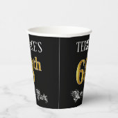 Gobelets En Papier 68e fête d'anniversaire — Script fantaisie, Faux G (Droite)