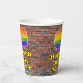 Gobelets En Papier 69e anniversaire : Arc-en-ciel amusant inspiré par (Gauche)