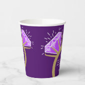 Gobelets En Papier 6e anniversaire mariage améthyste anneau faits amu (Gauche)