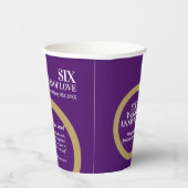 Gobelets En Papier 6e anniversaire mariage améthyste anneau faits amu (Droite)