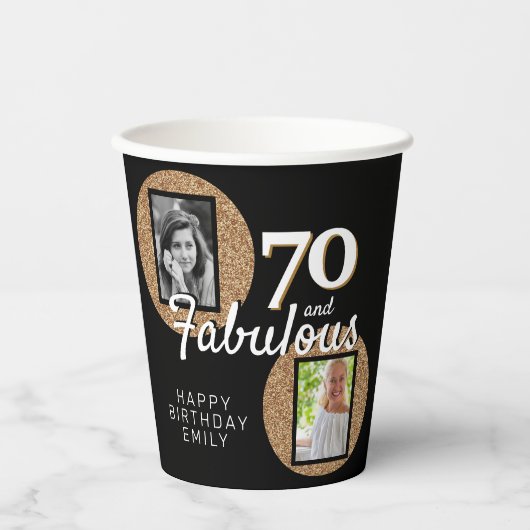 Gobelets En Papier 70 et Fabulous Gold Parties scintillant 2 Photo 70 (Recto)