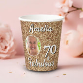Gobelets En Papier 70 et Fabulous Gold Parties scintillant 70e annive