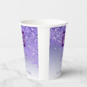 Gobelets En Papier 70e anniversaire Classy Falling Purple Parties sci (Droite)