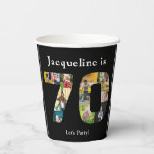 Gobelets En Papier 70e anniversaire Conception de votre propre collec (Verso)