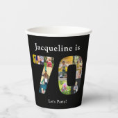 Gobelets En Papier 70e anniversaire Conception de votre propre collec (Recto)