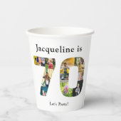 Gobelets En Papier 70e anniversaire Conception de votre propre collec (Recto)