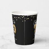 Gobelets En Papier 70e anniversaire Soeurs à 70 ans Black Gold (Droite)