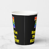 Gobelets En Papier 71e anniversaire : coloré, amusant, excitant, arc- (Droite)