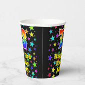 Gobelets En Papier 73e anniversaire : Fun Stars Motif et Rainbow 73 (Droite)