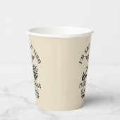 Gobelets En Papier 75e anniversaire vintage personnalisé (Droite)