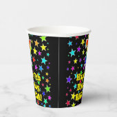 Gobelets En Papier 7e anniversaire : Fun Stars Motif et Rainbow 7 (Droite)