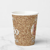 Gobelets En Papier 80 et Fabulous Gold Parties scintillant 80e annive (Gauche)