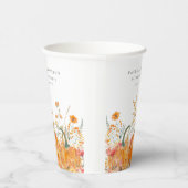 Gobelets En Papier 80e anniversaire Citrouille Fleur sauvage personna (Droite)