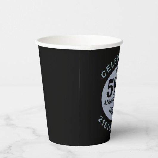 Gobelets En Papier 80e Humour d'anniversaire personnalisé (Droite)