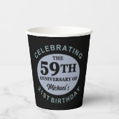 Gobelets En Papier 80e Humour d'anniversaire personnalisé (Recto)